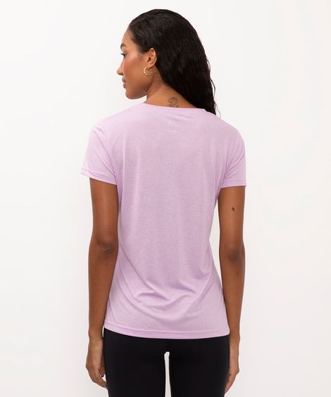 blusa esportiva manga curta lilás