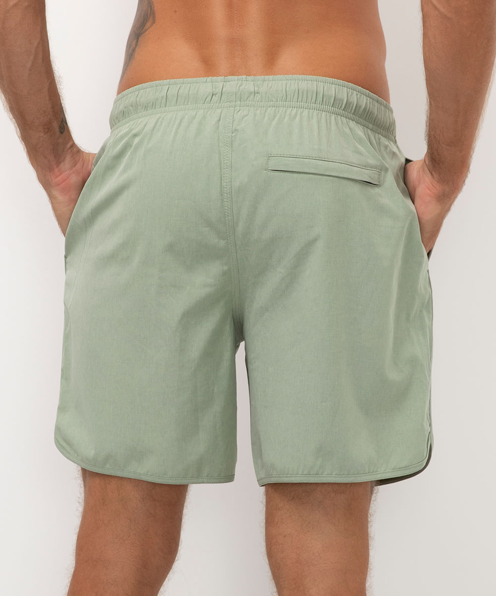 short praia com bolsos verde