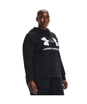 Moletom de Treino Plus Size Feminino Under Armour Rival Fleece Preto