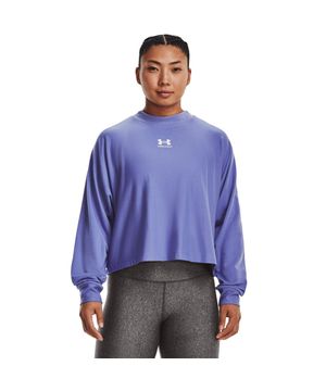 Moletom de Treino Feminina Under Armour Rival Terry Oversized Crw Azul