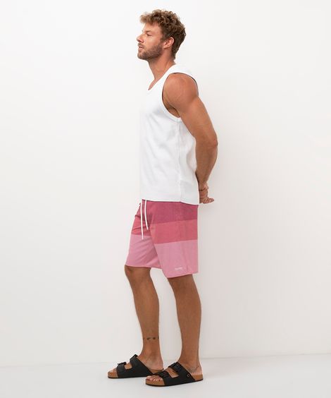 bermuda boardshort listras rosa