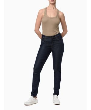 Blusa Feminina Básica Ribana Calvin Klein Jeans - Caqui Medio