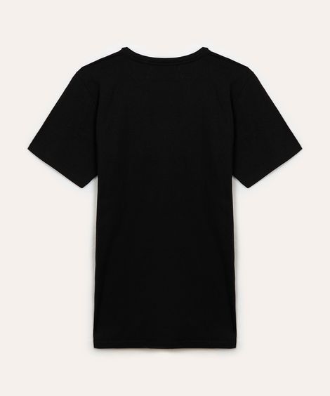 camiseta juvenil manga curta los angeles preto