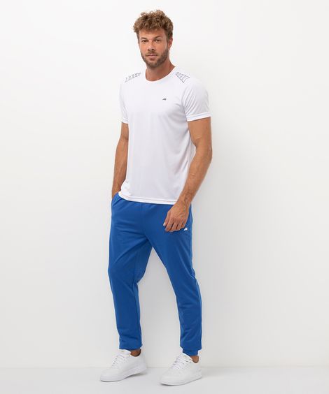 calça jogger esportiva com bolsos azul