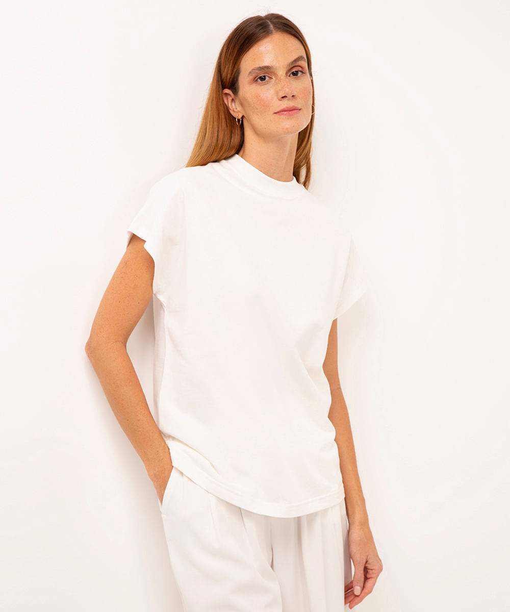 regata muscle tee de moletinho  - OFF WHITE