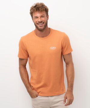 camiseta de algodão surf days laranja