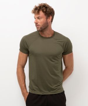 camiseta manga curta raglan esportiva ace verde