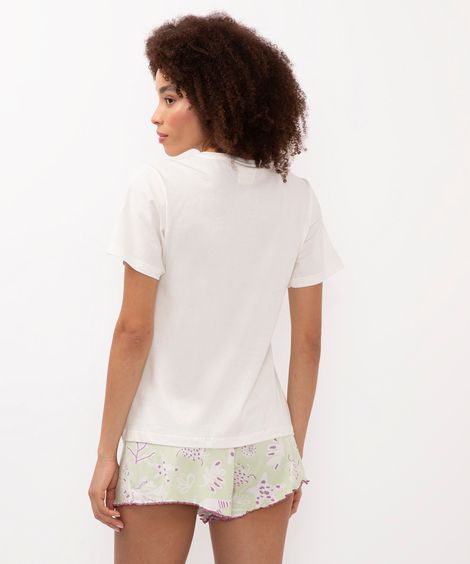 pijama de algodão sea com máscara verde