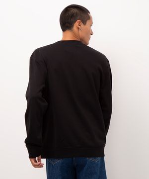 blusão de moletom oversized preto