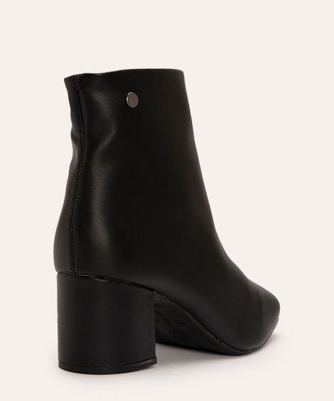 bota bico quadrado salto bloco via uno preto