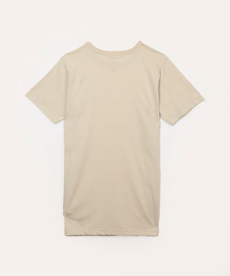 camiseta juvenil manga curta bege