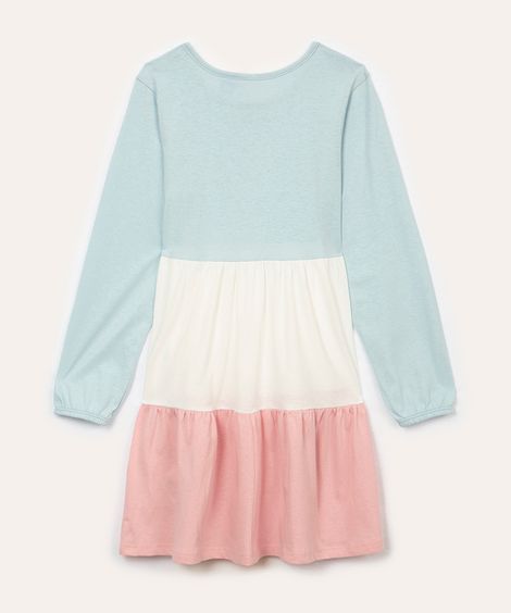 vestido de algodão infantil três marias colorido
