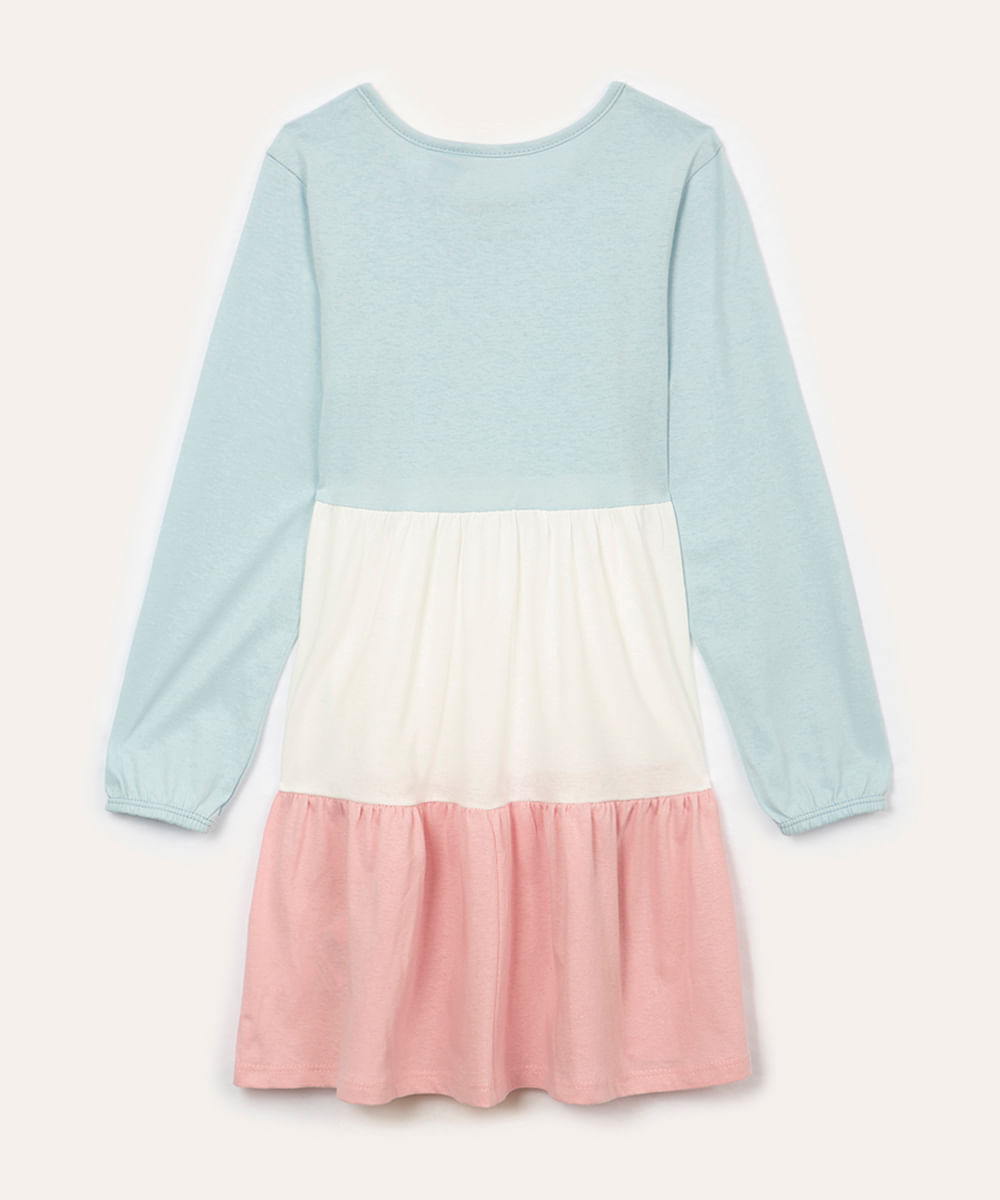 vestido de algodão infantil três marias colorido