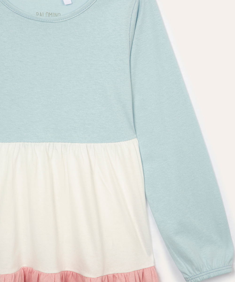 vestido de algodão infantil três marias colorido