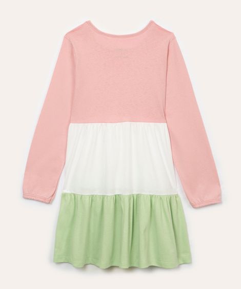 vestido de algodão infantil três marias colorido