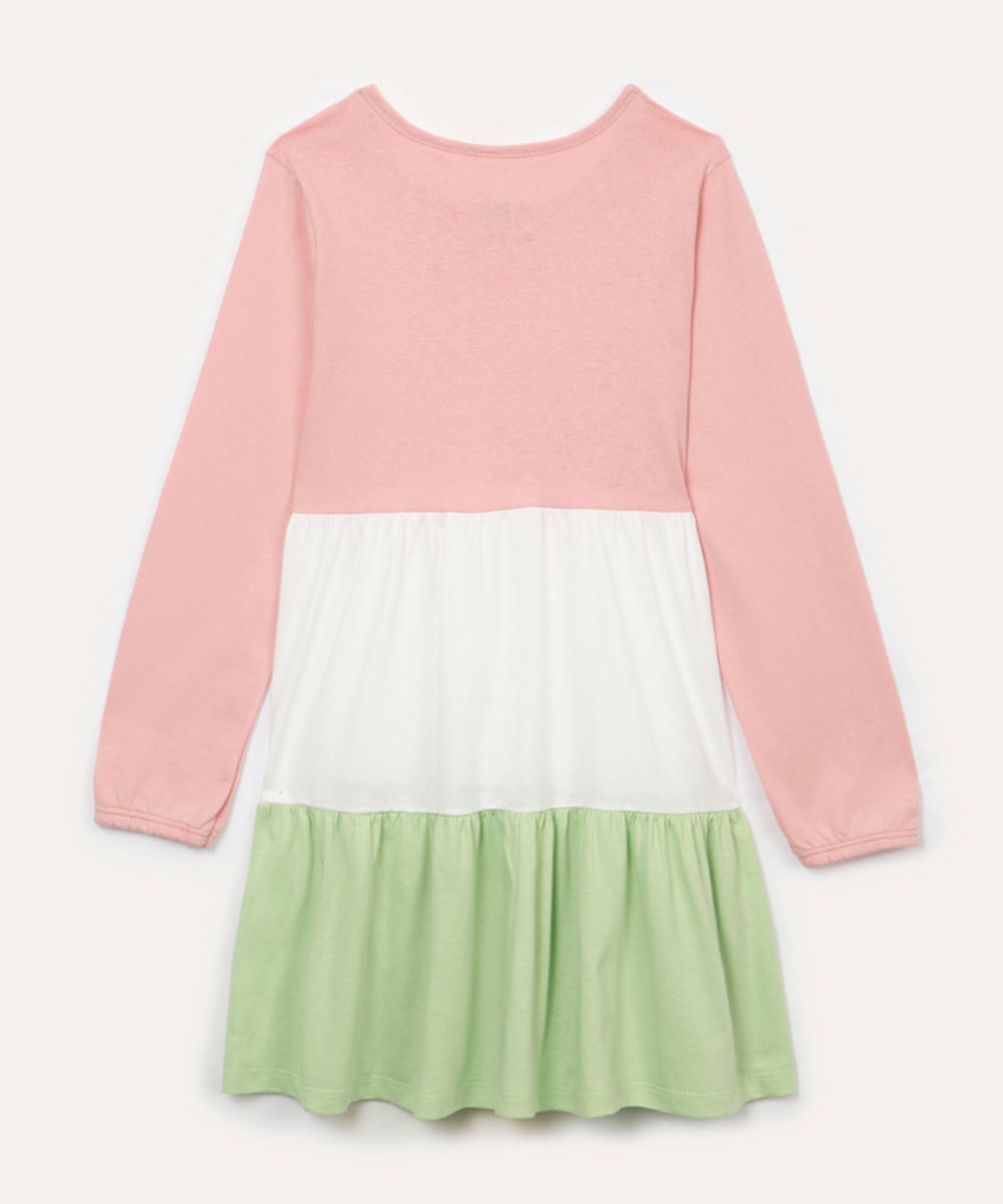 vestido de algodão infantil três marias colorido
