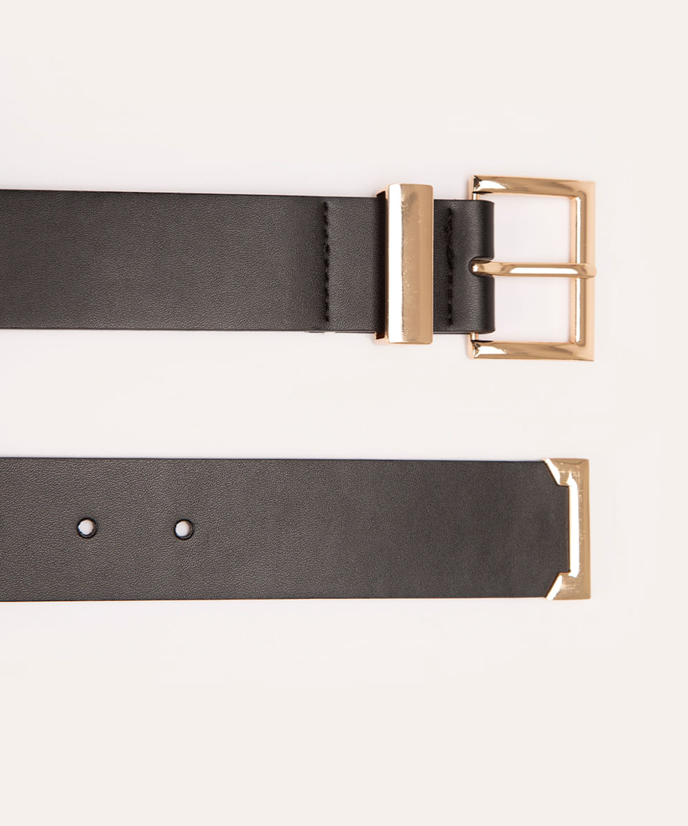 cinto fivela quadrada bff agatha preto