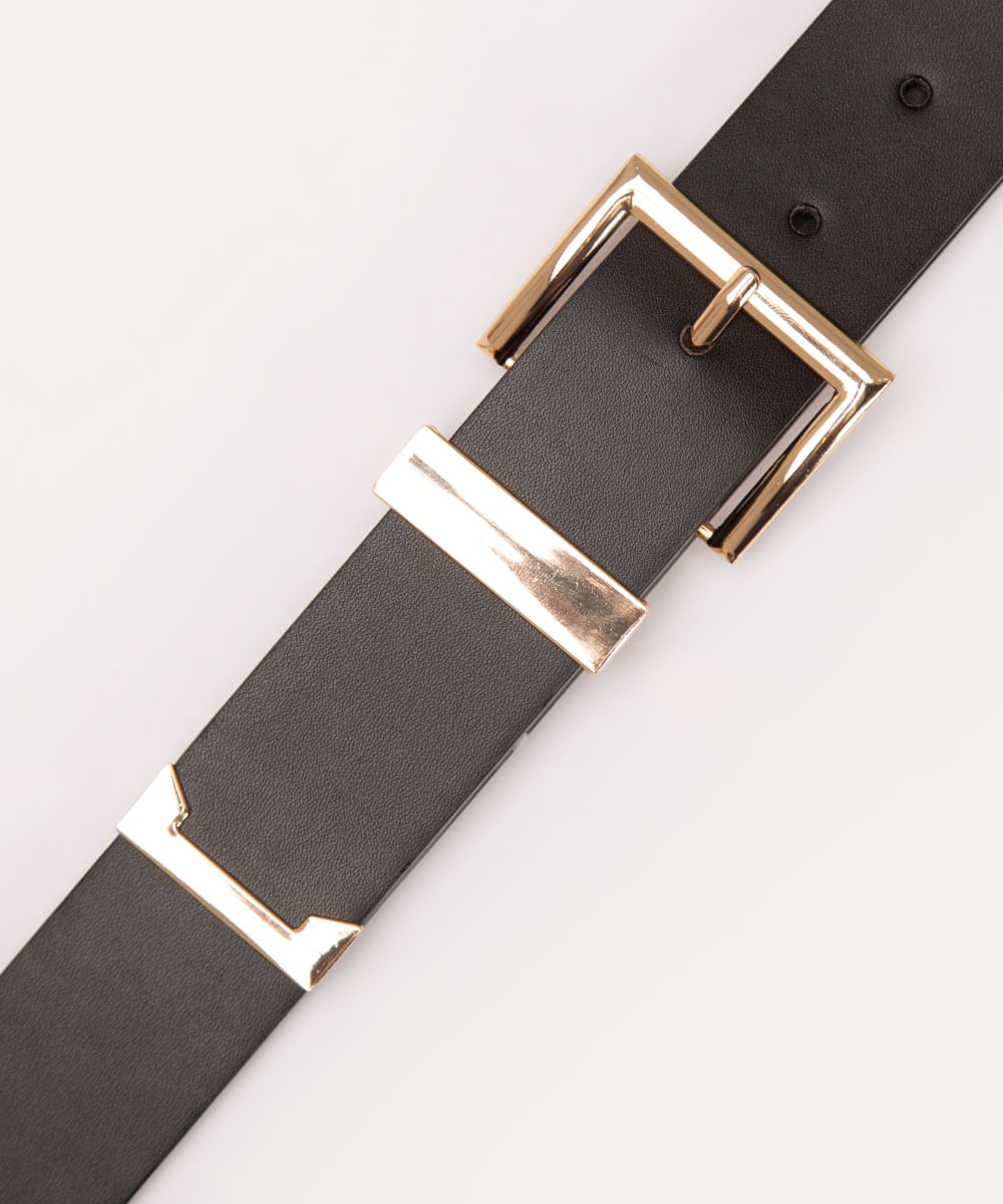 cinto fivela quadrada bff agatha preto