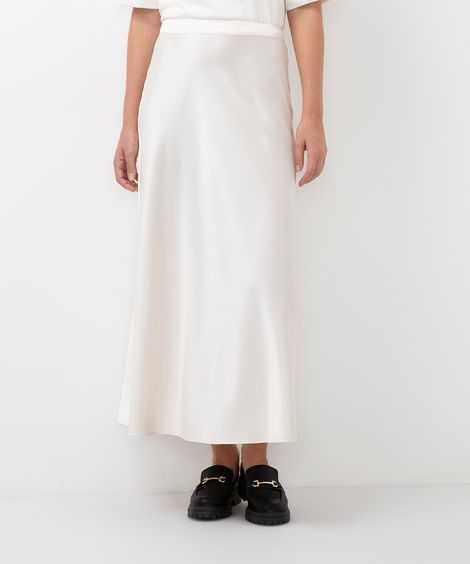 saia longa de cetim bff agatha off white