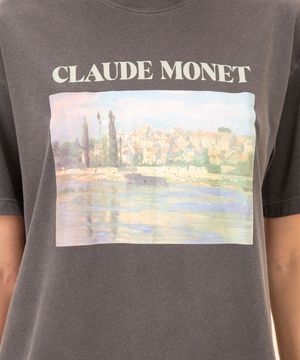camiseta de algodão monet mindset cinza