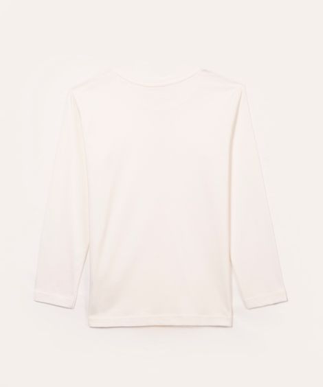camiseta de algodão infantil off white