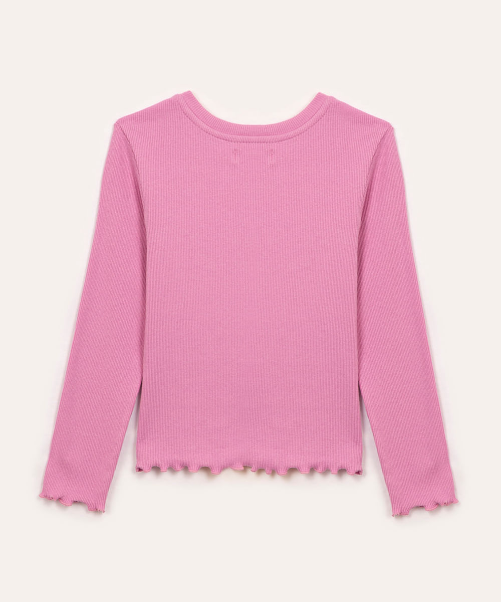 blusa de algodão infantil manga longa paris
