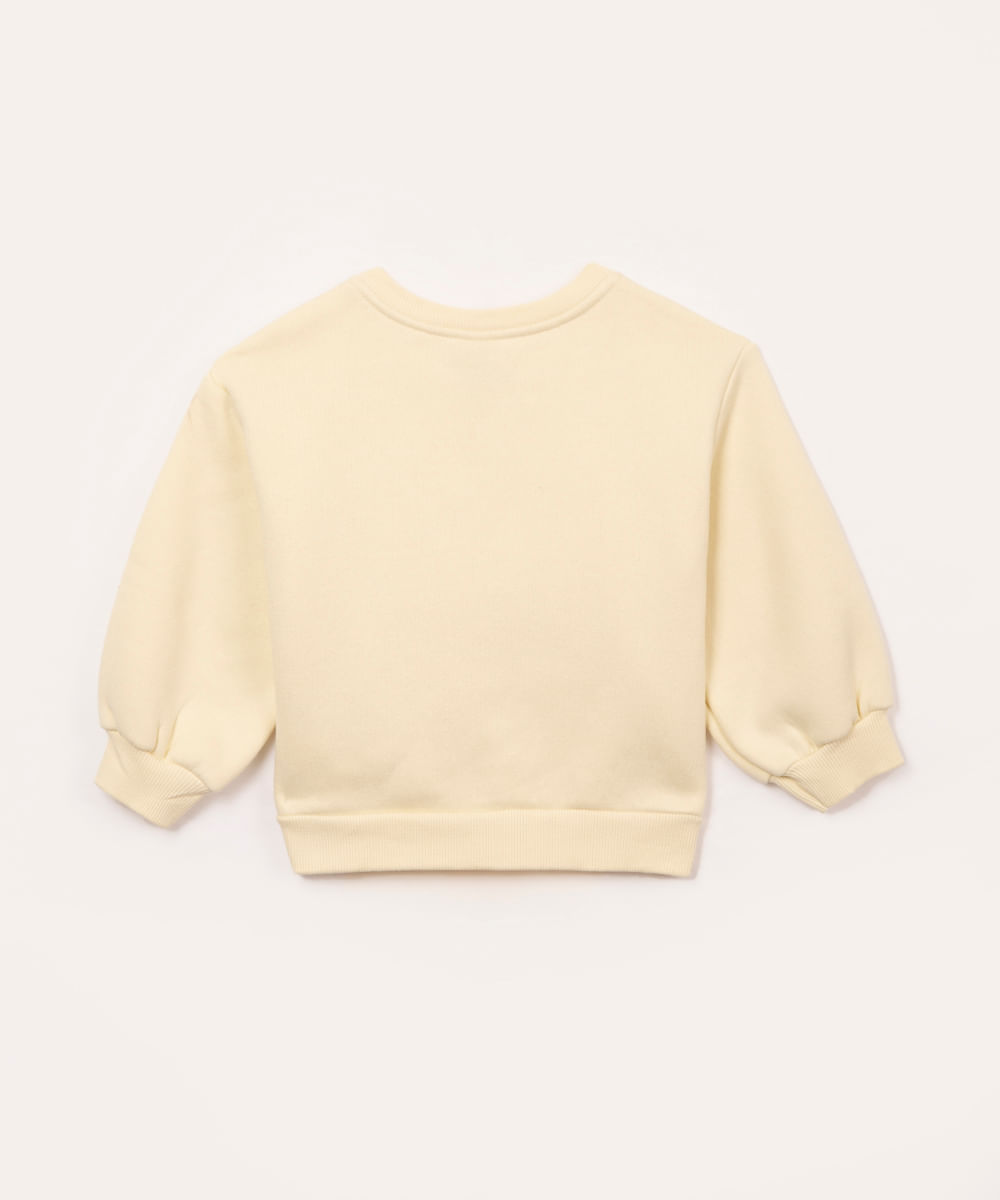 blusão de moletom peppa com brilho amarelo