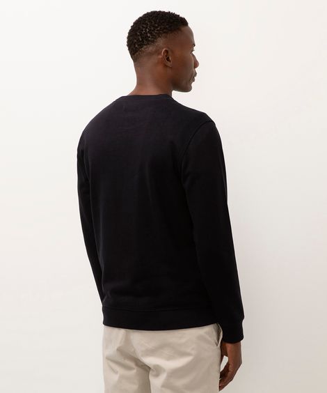 blusa de moletom com bolso azul