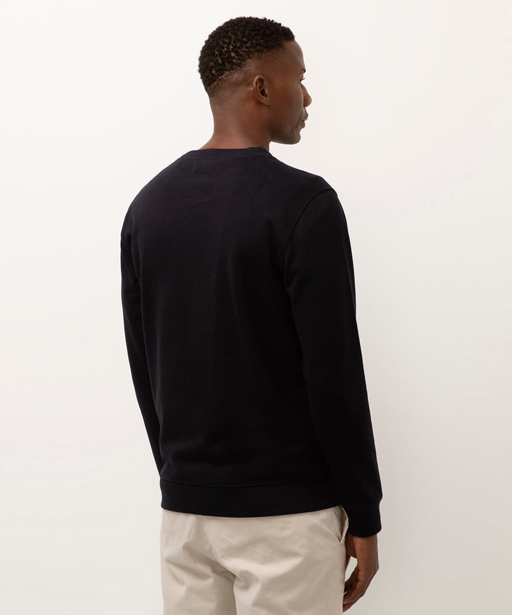 blusa de moletom com bolso azul