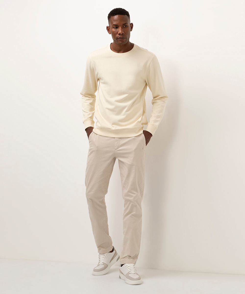 blusa de moletom com bolso off white