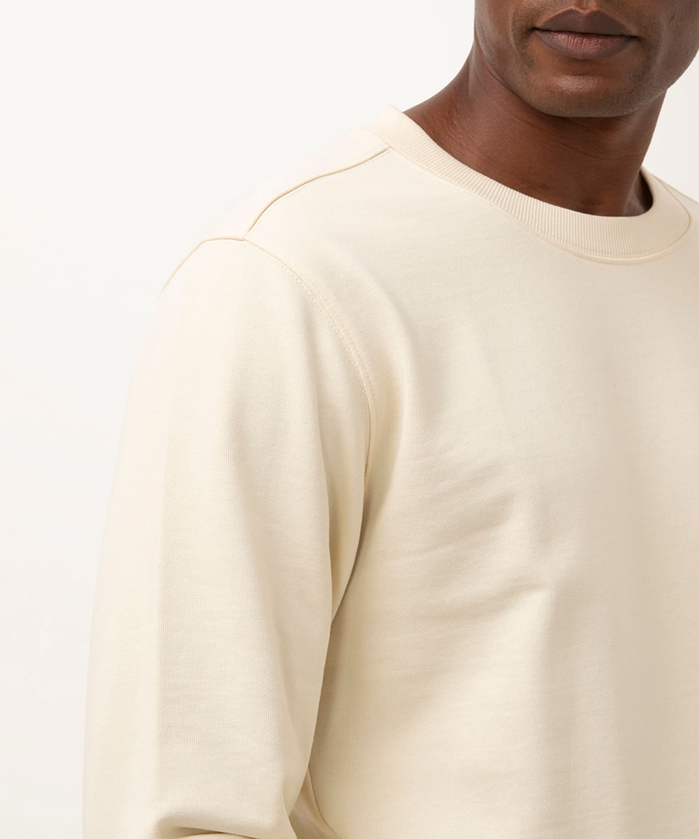 blusa de moletom com bolso off white