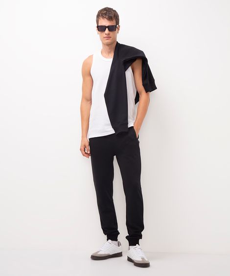 calça de moletom jogger - preto