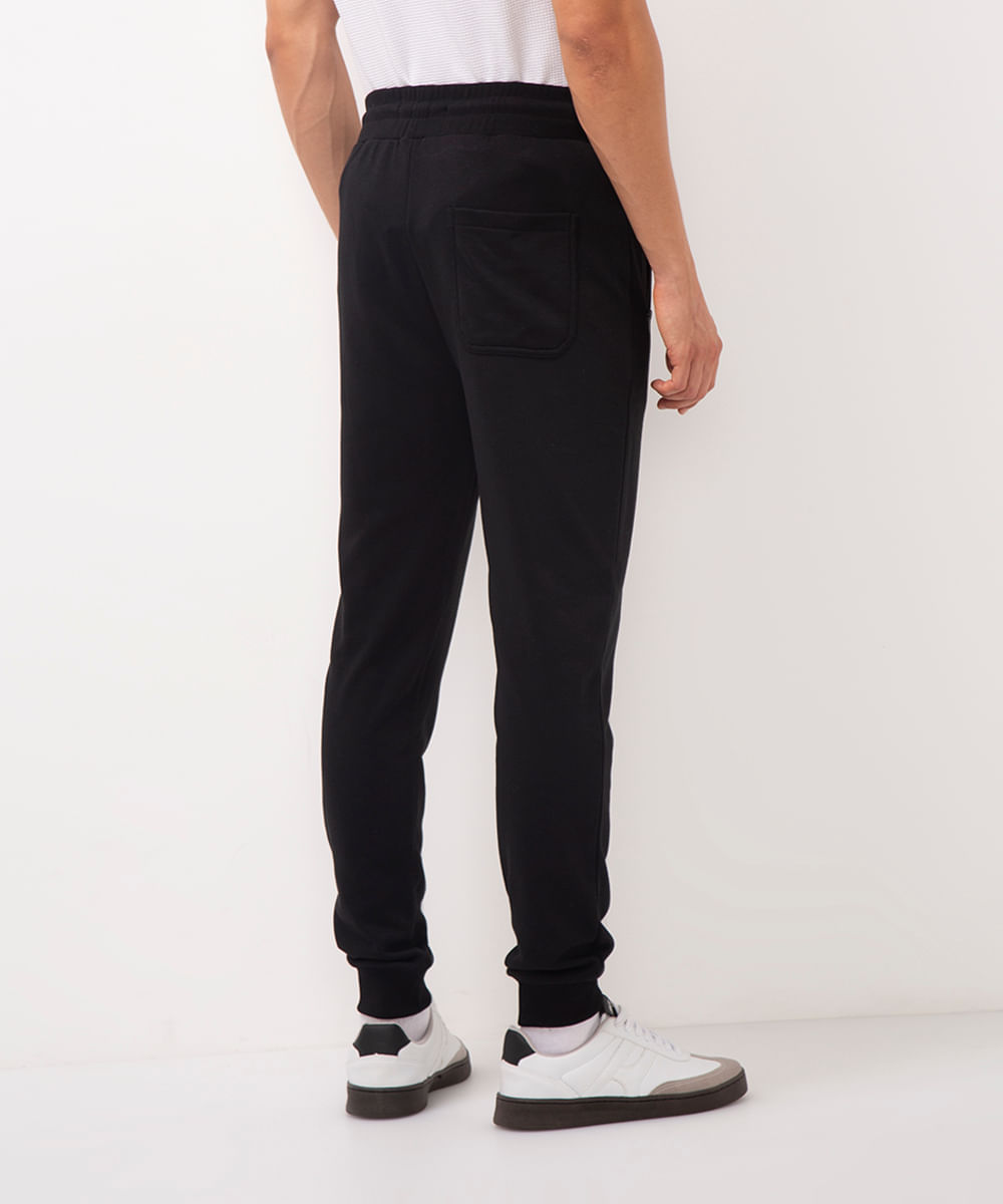 calça de moletom jogger - preto