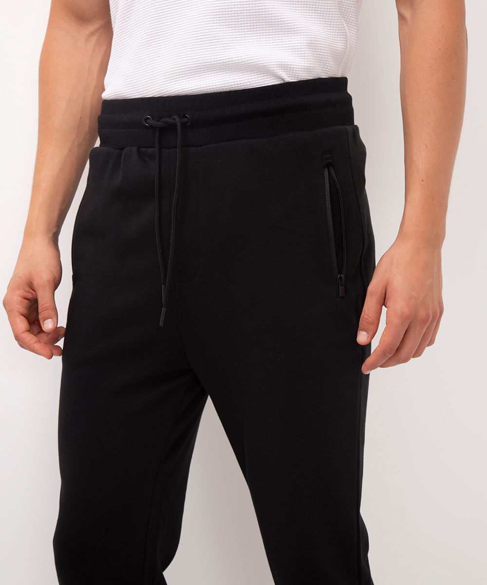 calça de moletom jogger - preto