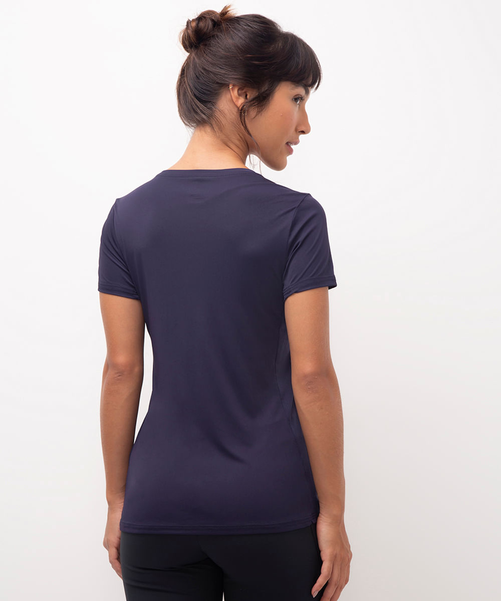 blusa com recorte esportiva ace - azul marinho