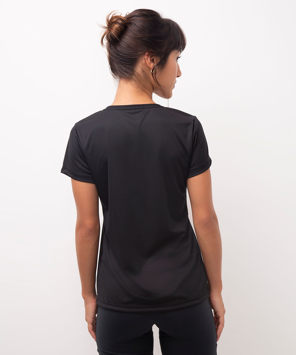 camiseta esportiva manga curta sports ace preto