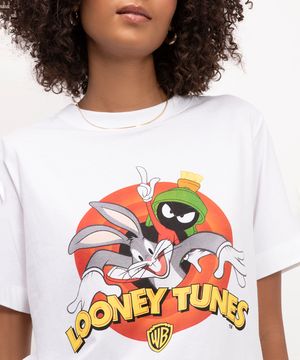 camiseta de algodão looney tunes off white