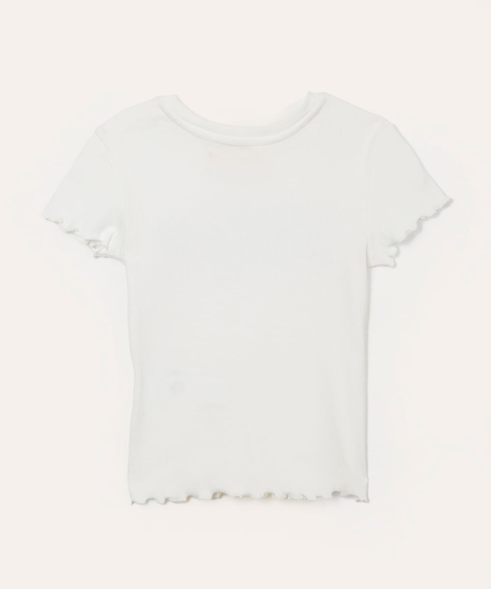 blusa infantil manga curta dream off white
