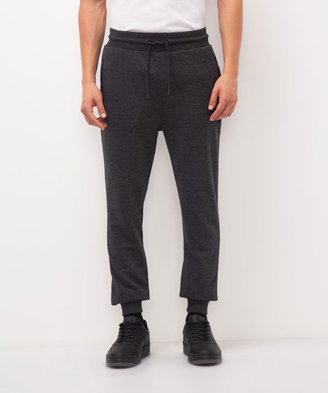 calça de moletom jogger - cinza mescla escuro