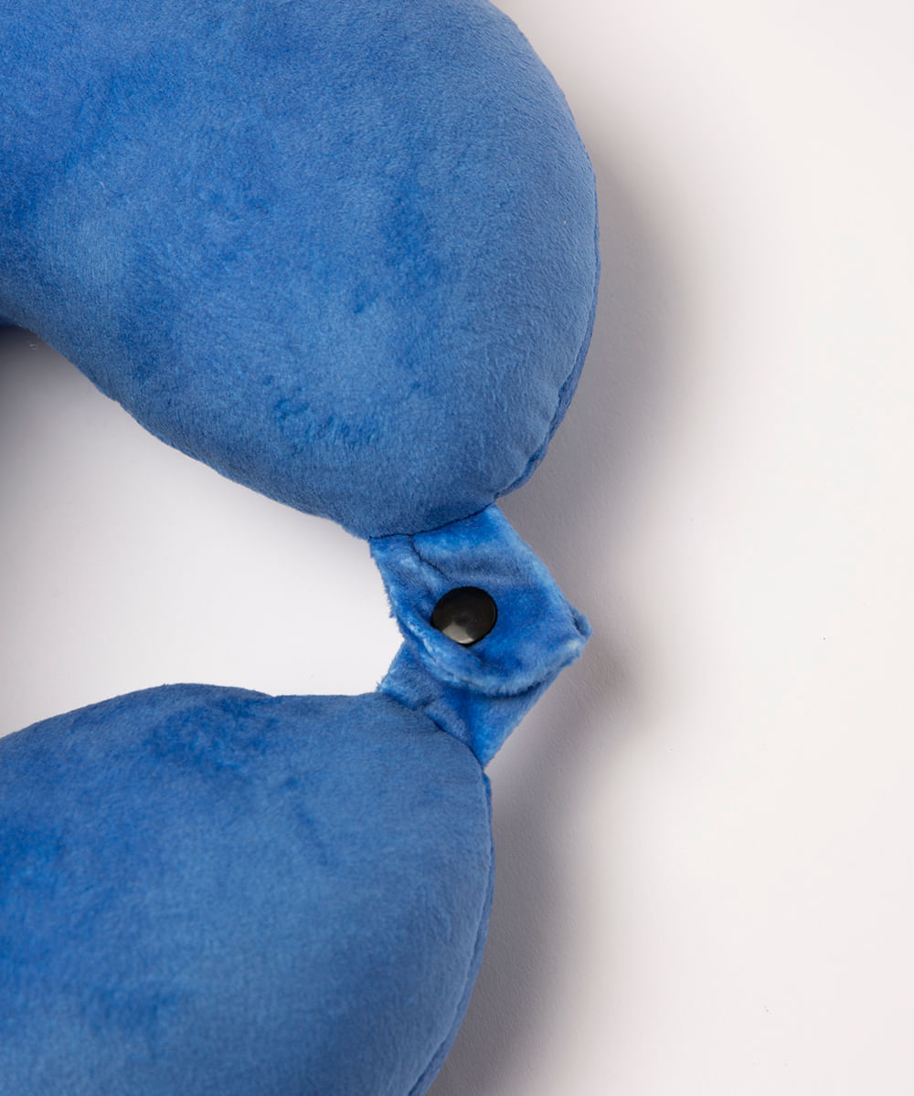 apoio de pescoço com máscara de dormir stitch azul