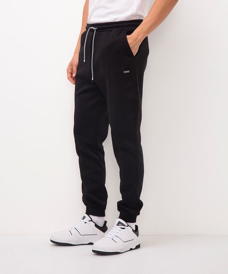 calça jogger de moletom preto