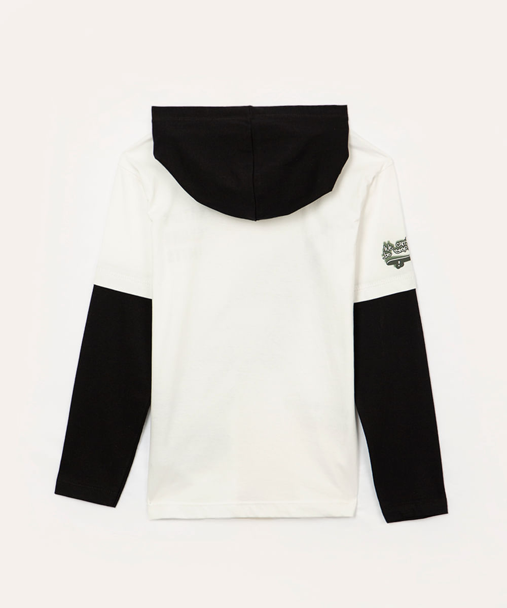 camiseta de algodão infantil skate off white