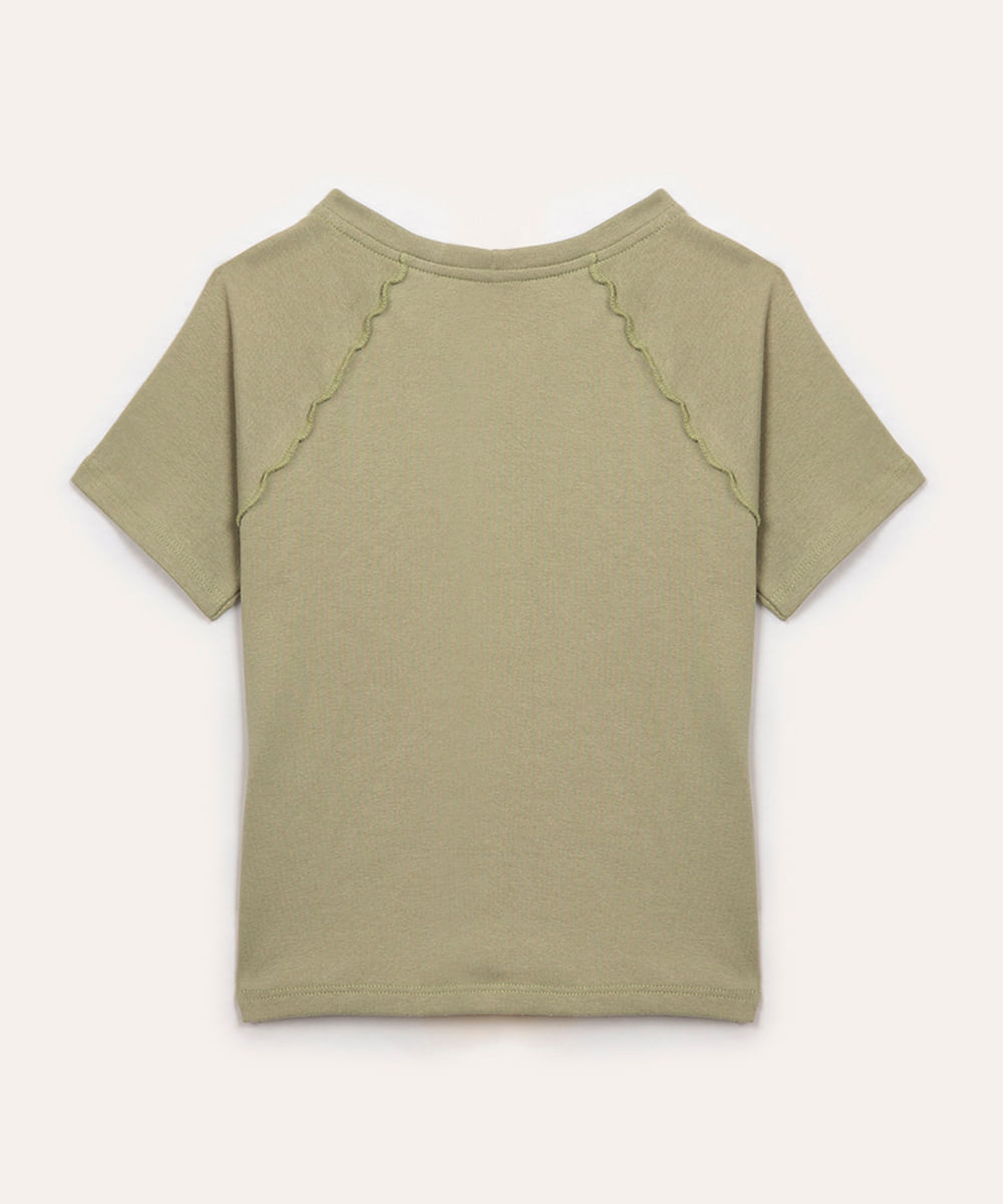 camiseta juvenil manga curta estrela verde