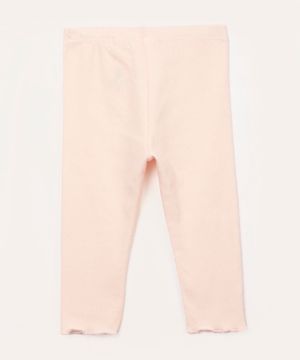 calça de algodão infantil com laço rosa