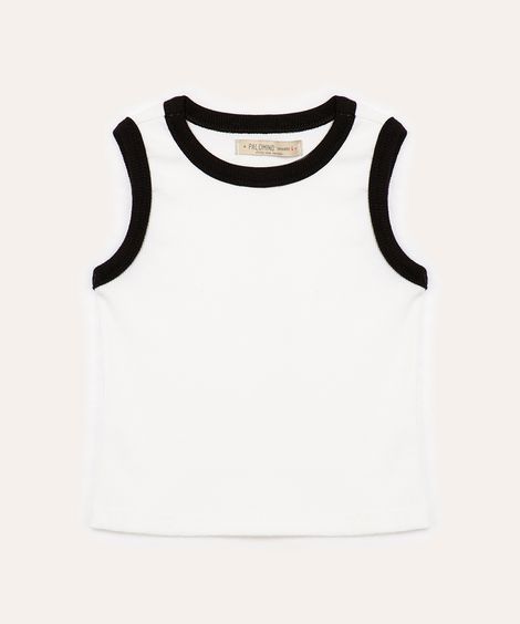 regata de algodão infantil off white