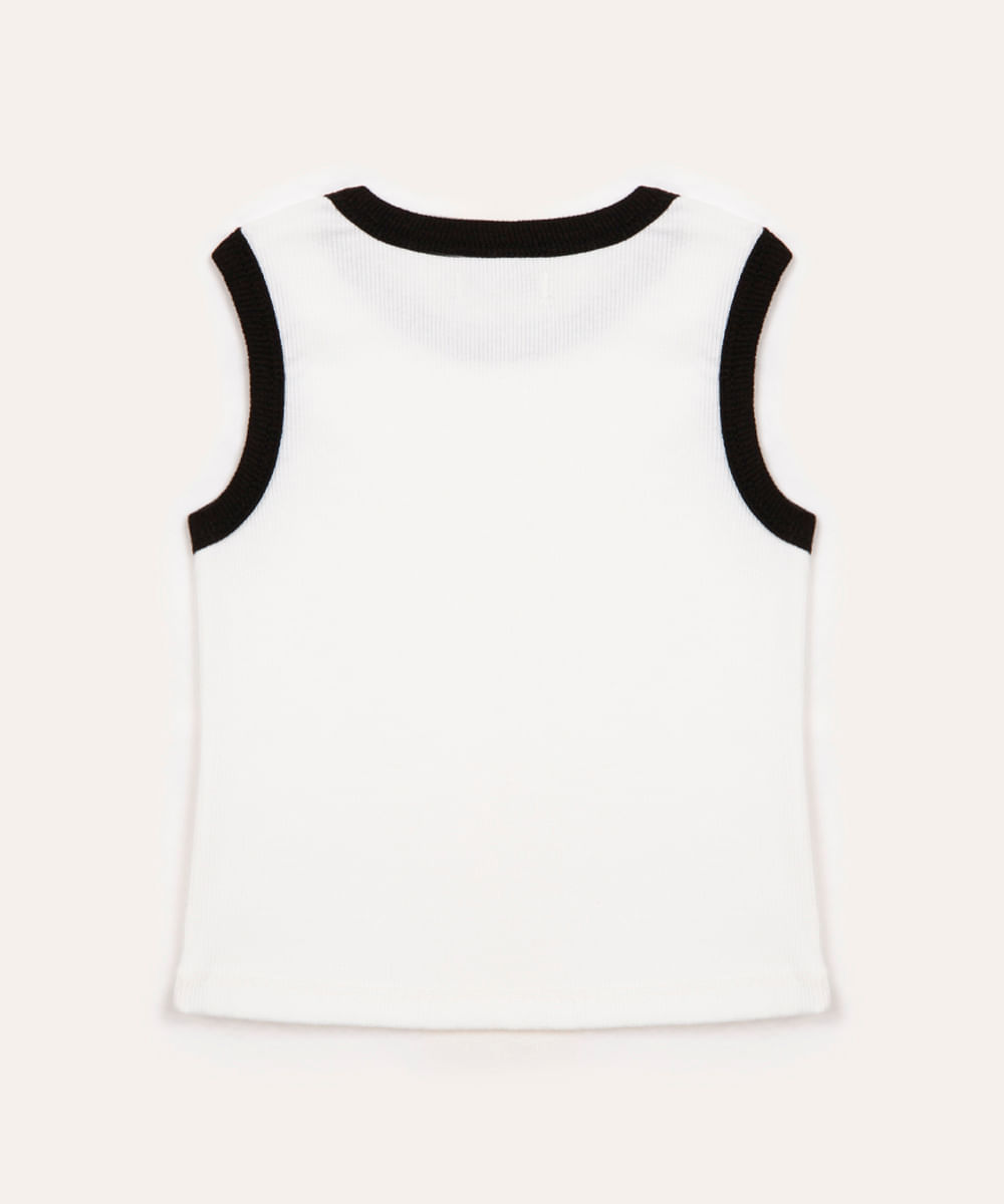 regata de algodão infantil off white