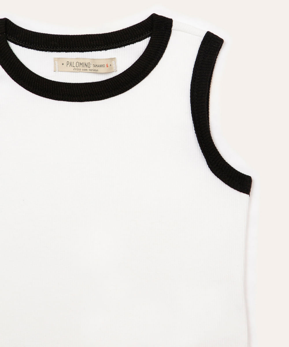regata de algodão infantil off white