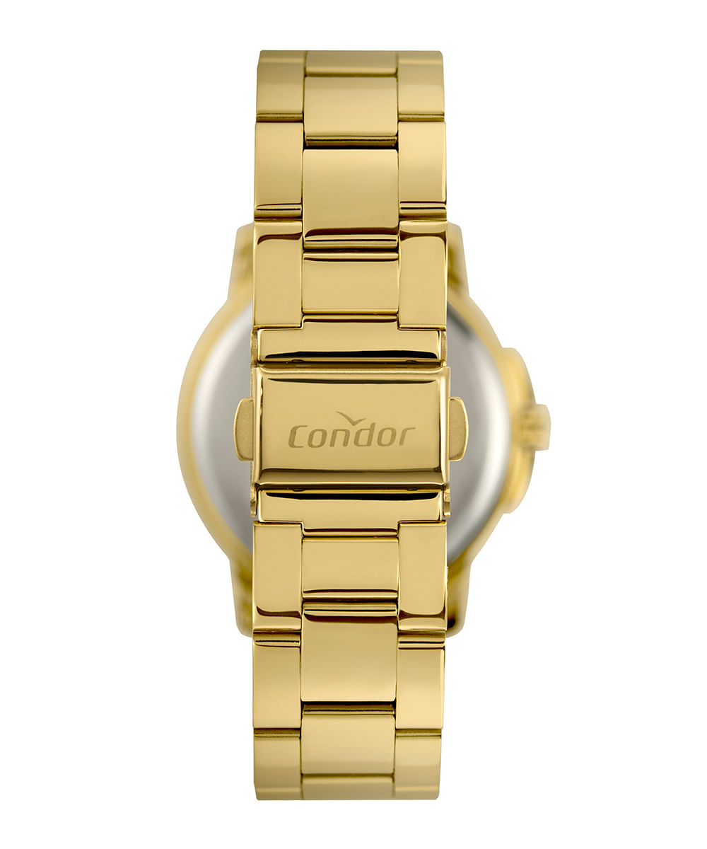 relógio analógico feminino condor co2035nay-k4d dourado