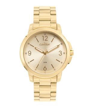 relógio analógico feminino condor co2035nau-k4x dourado