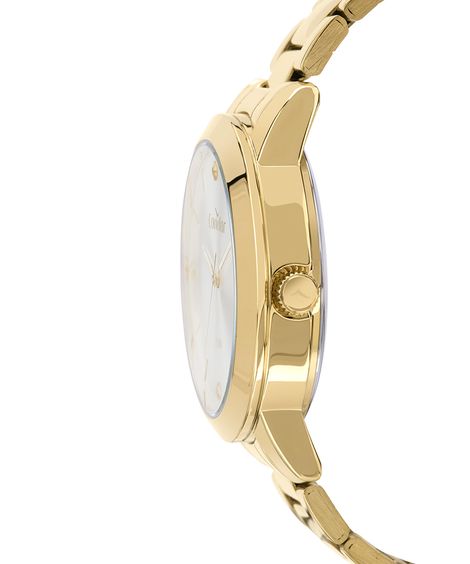relógio analógico feminino condor co2036mwx-k4k dourado